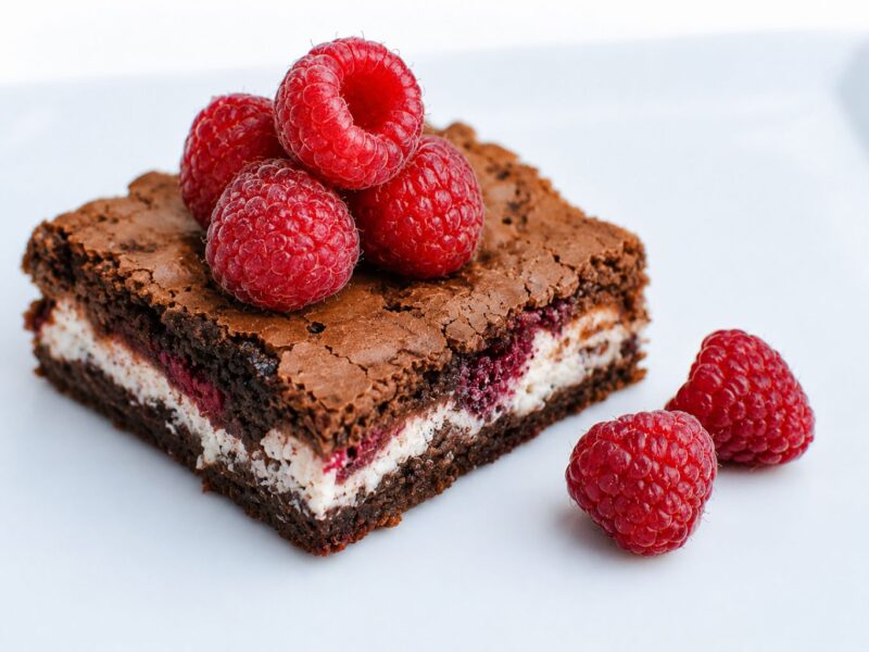 browni z malinami browni z malinami
