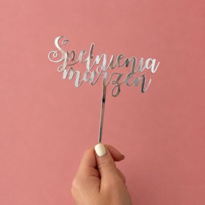 ,,Spełnienia marzeń" srebrny topper