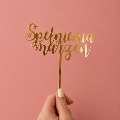 ,,Spełnienia marzeń" złoty topper
